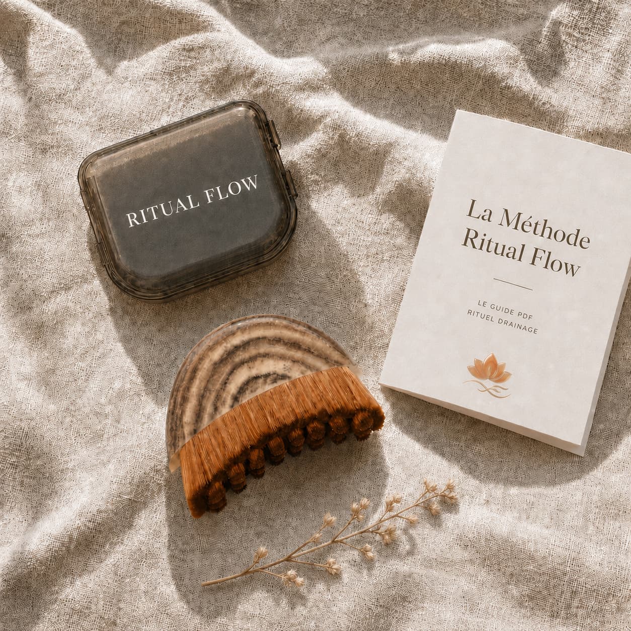 Le Rituel — Brosse Ritual Flow™ avec étui de transport et guide La Méthode Ritual Flow
